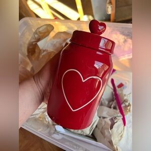 RAE DUNN RED HEART VALENTINES DAY CANISTER